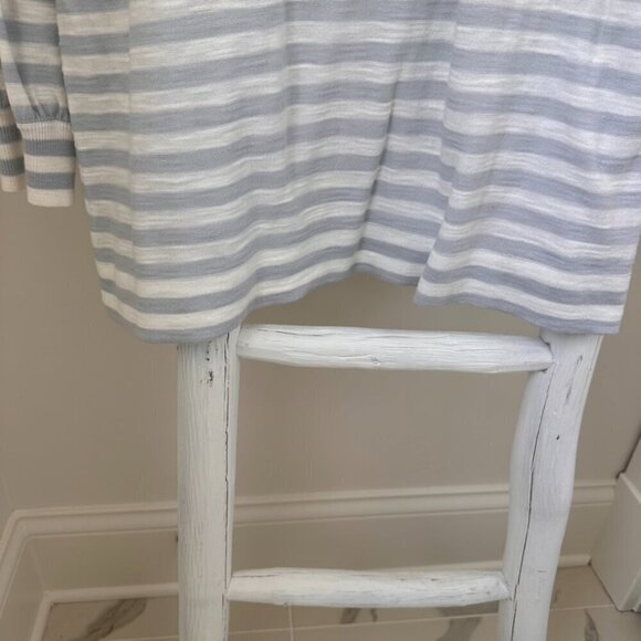 Loft Striped Tassel Tie Lightweight Tunic Sweater SZ L - Picture 5 of 10